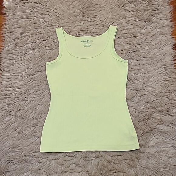 Eddie‎ bauer womens light lime green cotton tank top size small - Picture 1 of 3